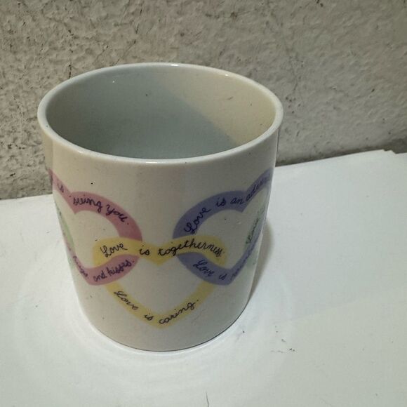 Avon Sweet Sentiments Coffee Tea Mug Heart Shaped Handles - Picture 3 of 6